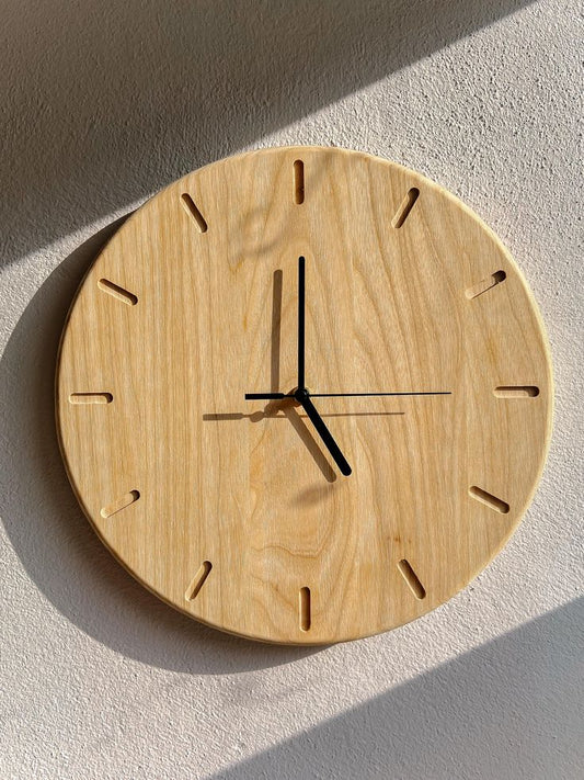 Natural Minimalist Wood Wall Clock