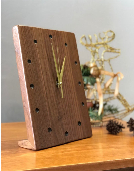Walnut Minimalist Table Clock