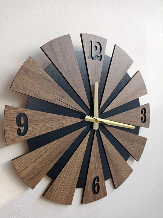 : Sunburst 3D wall clock